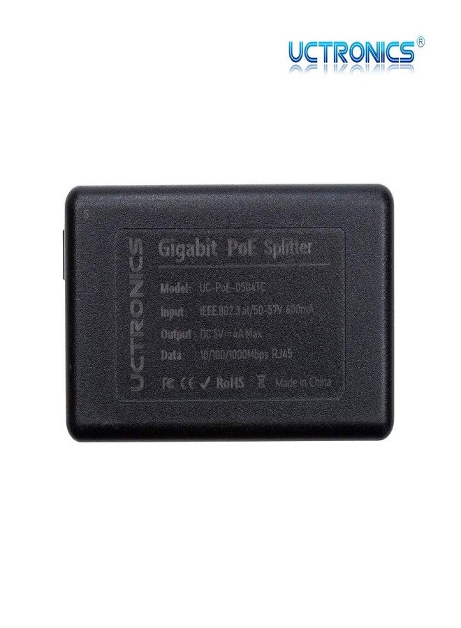 UCTRONICS USB-C PoE Splitter Gigabit, PoE to USB-C 5V/4A Power Supply for Raspberry Pi 4 and More, 802.3at Power Over Ethernet to USB Type-C Adapter - Image 3